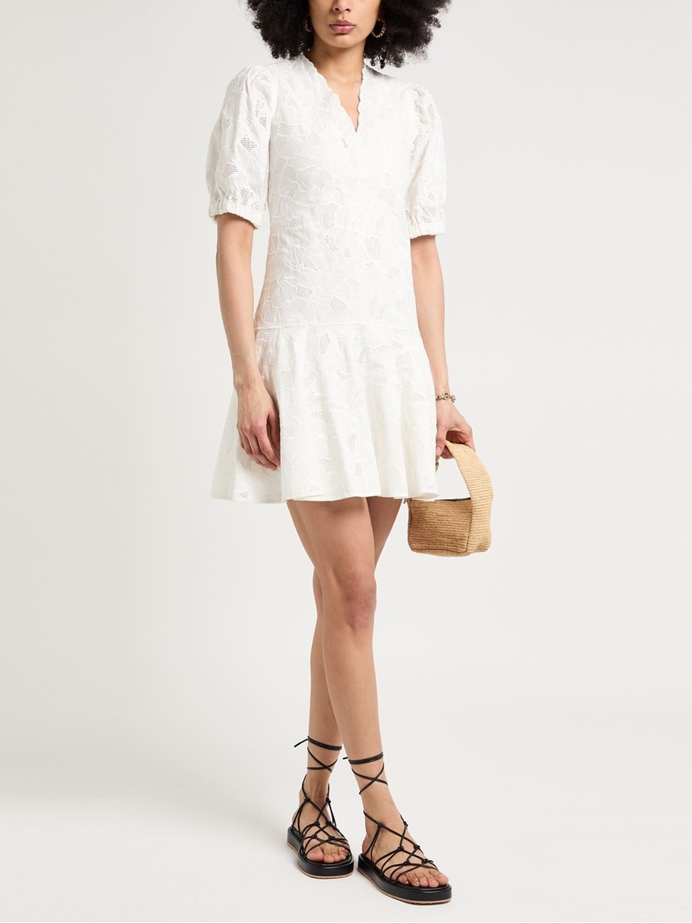 Hugo Boss Dennice lace embroidered dress